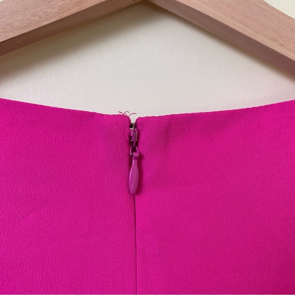 Eliza J. Gorgeous Bright Pink Pleated Boxy Dress Size 8 - Picture 9 of 9